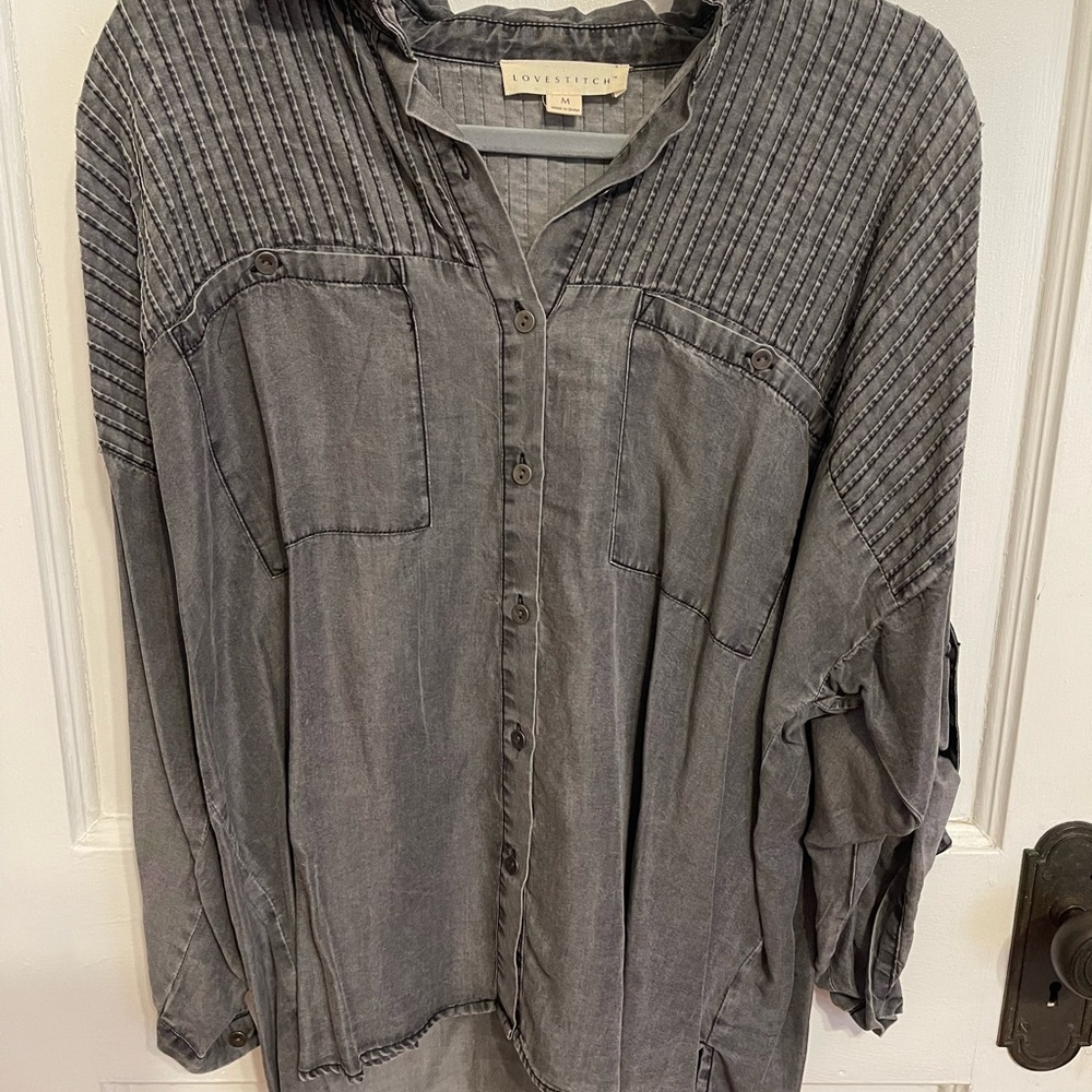 Lovestitch Charcoal Button-Up Shirt